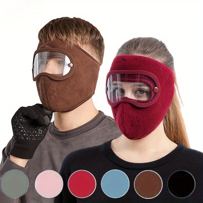 Masque de Moto thermique en polaire pour homme et femme, protège