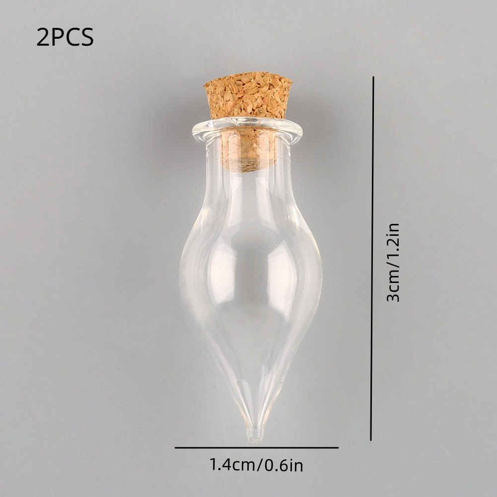 Mini Bouteille de Souhait en Verre avec Bouchon en Liège en Bois