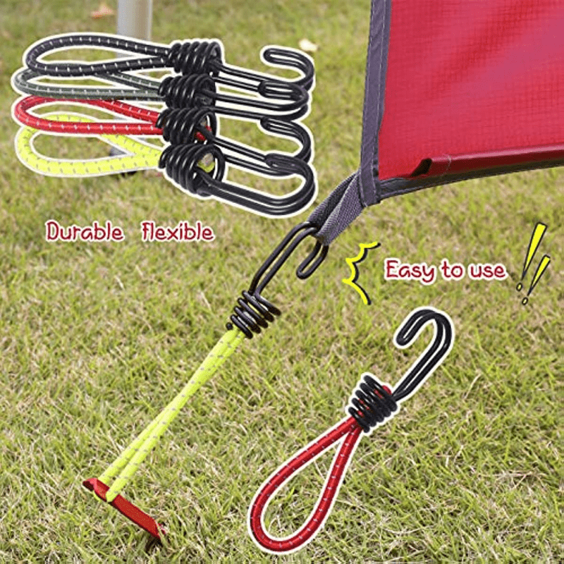 8pcs Durable 16cm Elastic Tent Rope With Hook Ideal For Camping And Outdoor  Activities - Sports & Outdoors - Temu Australia