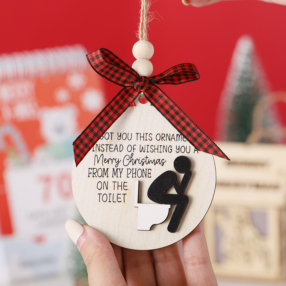 1pc,A good friend is like a good bra ornament,Friend Christmas ornament,Wooden  DIY ornament, Funny friends ornament,2 layered Wooded ornament Hanging  Decor,With bow lanyard,Christmas Hanging ornament
