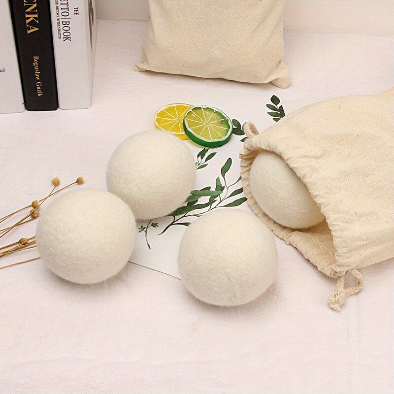 6/3pcs sfere per asciugatrice in lana ammorbidente riutilizzabile  lavanderia 5cm palla per lavanderia sfere per