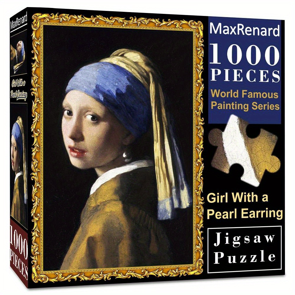 Puzzle Art Une fille avec une boucle d'oreille, J. Vermeer 1000pc