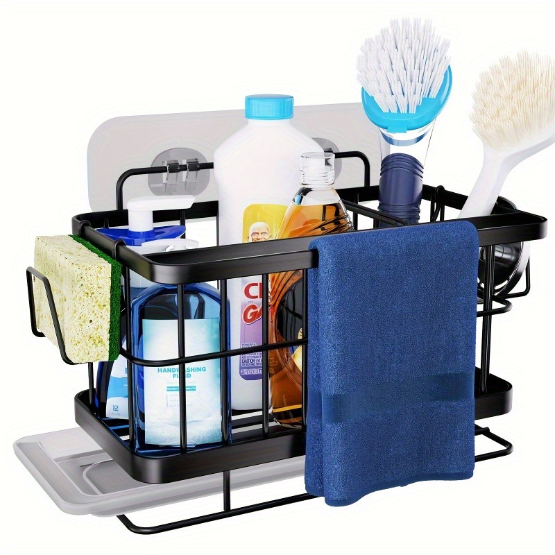 1pc Dish Cloth & Sponge Holders, Adjustable Partition Kitchen