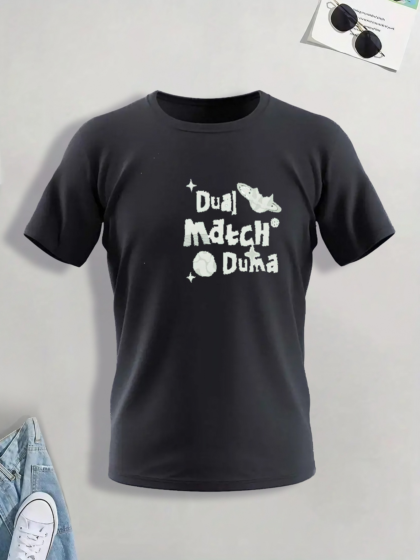 Dual Match Print Men's Short Sleeve T shirt Summer T shirt - Temu New  Zealand