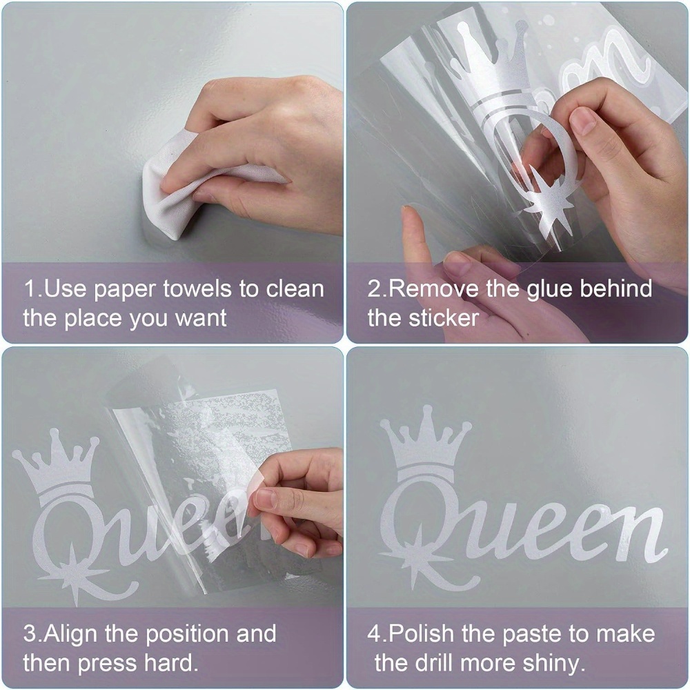  Stickers Calcomanía de vinilo Queen con corona para