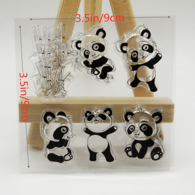 Cute Panda Scrapbooking Stamps, Toy Stamps Cartoon Animals
