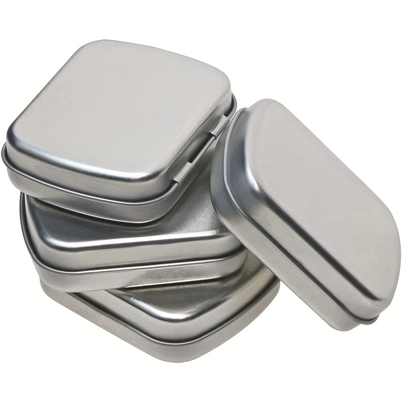 Mini Tin Box Metal Hinged Empty Tins With Lid Portable - Temu