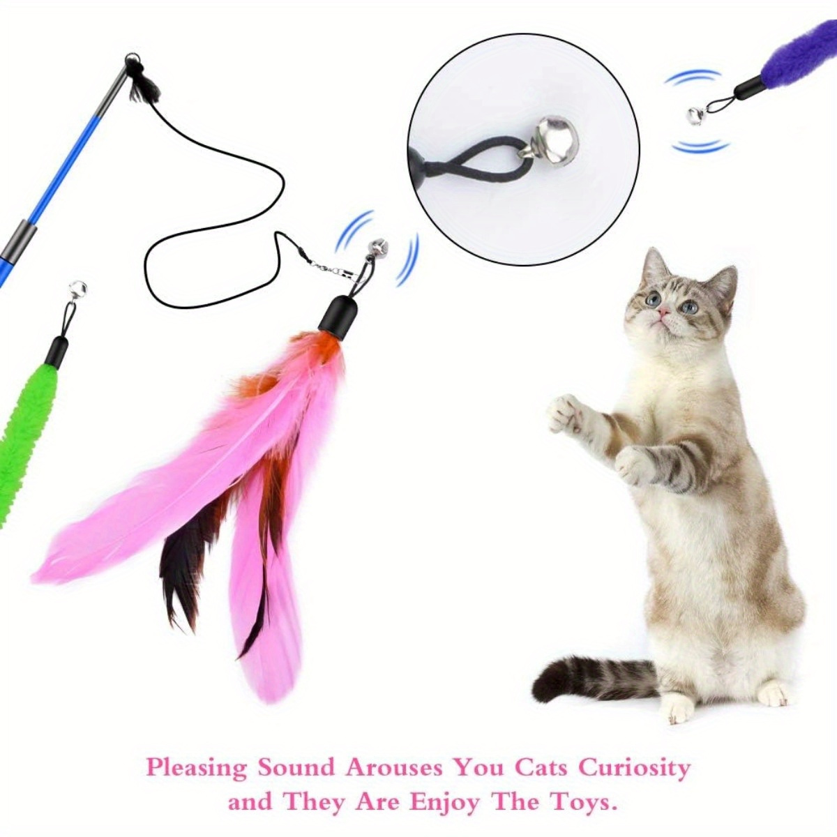 Retractable Cat Toy Feather Teaser Cat Toy Cat Wand Feather - Temu  Philippines