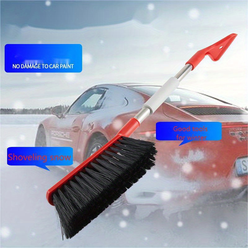 FOVAL 27 Snow Brush with Wider Ice Scraper (4.73 Width), Snow Removal  Tool Car Brush with Ergonomic Comfortable Foam Grip for Cars, Trucks, SUVs