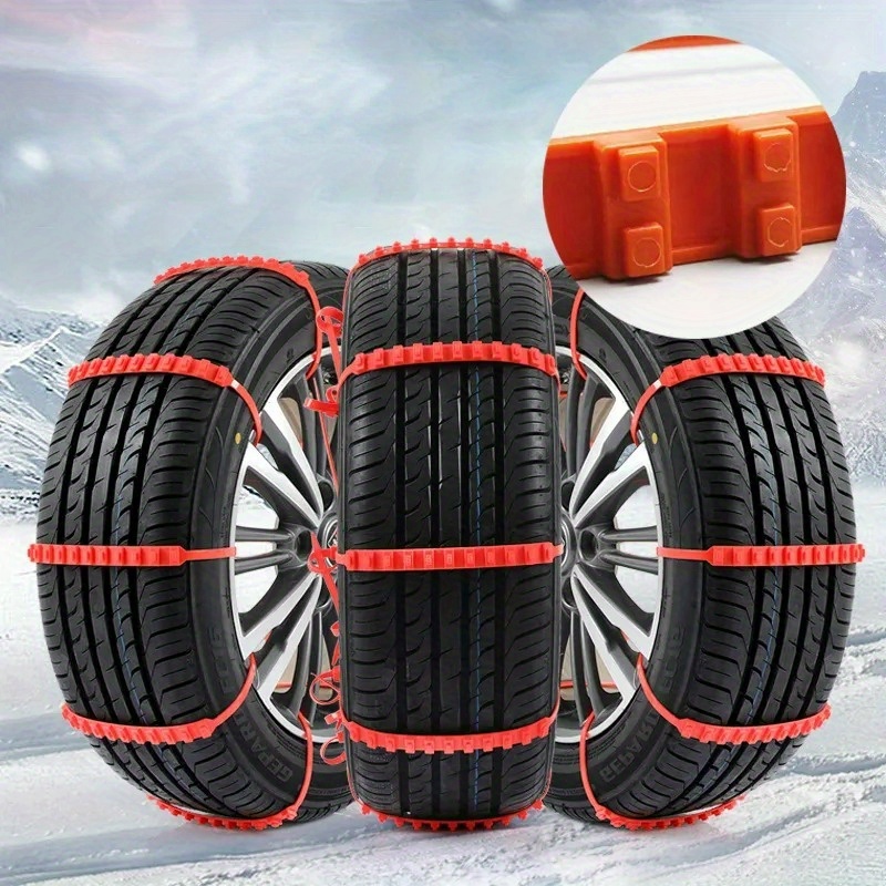 6pcs Chaînes à neige pour voiture 6 pièces Chaînes solides pour la