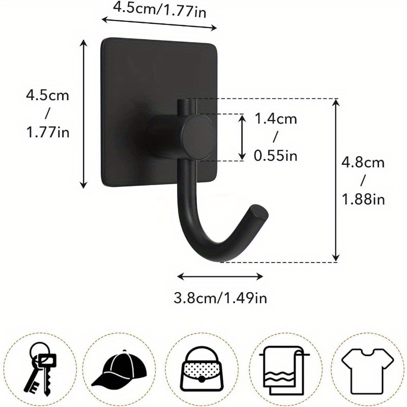 5pcs Ganchos Adhesivos De Alta Resistencia No Se Necesita - Temu Chile