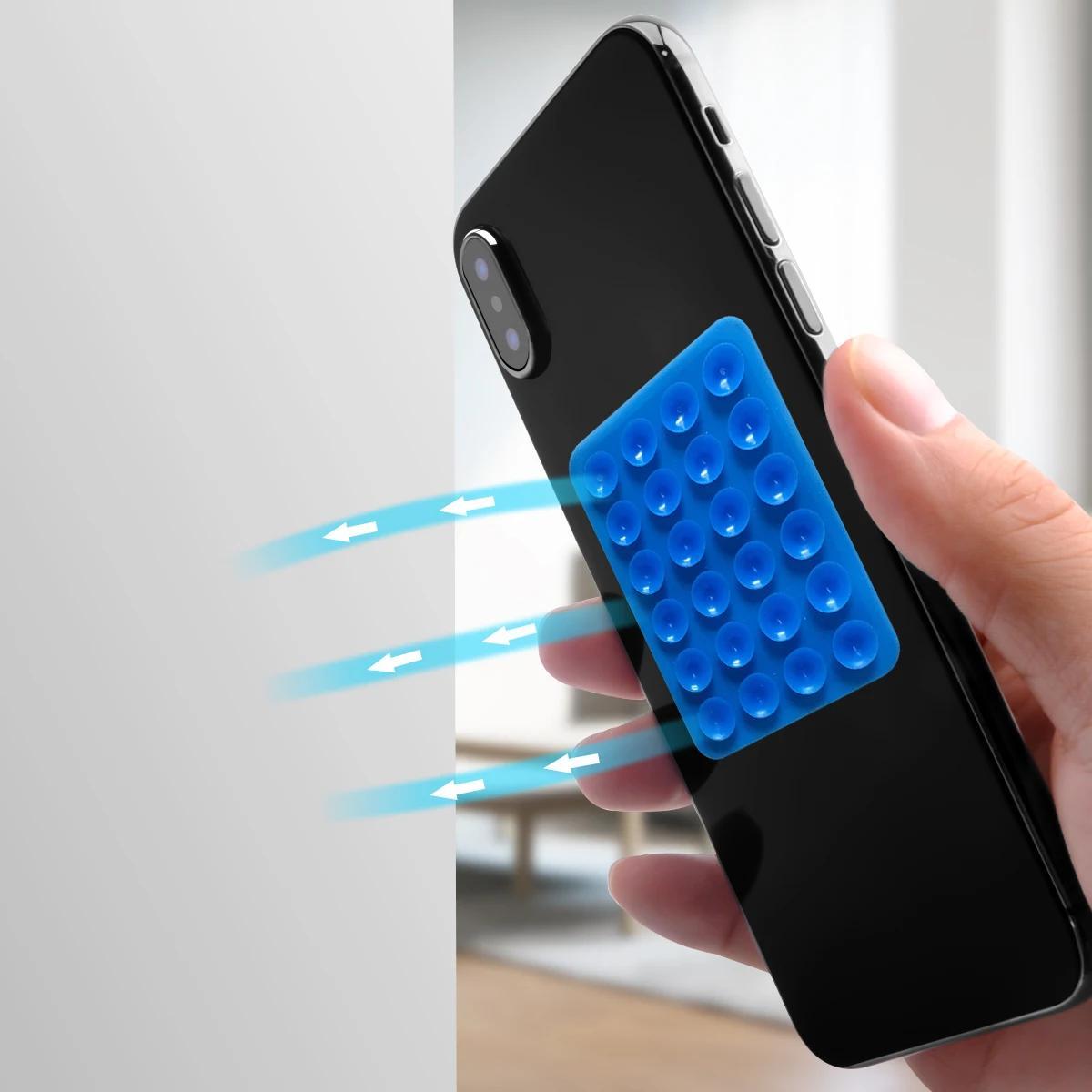 Soporte para teléfono con ventosa, accesorio adhesivo de silicona para  iPhone y Android, juguete manos libres, espejo para ducha, soporte para