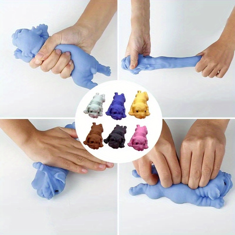 Soft Realistic Silicone Bulldog Stress Relieve Squeezing Toy