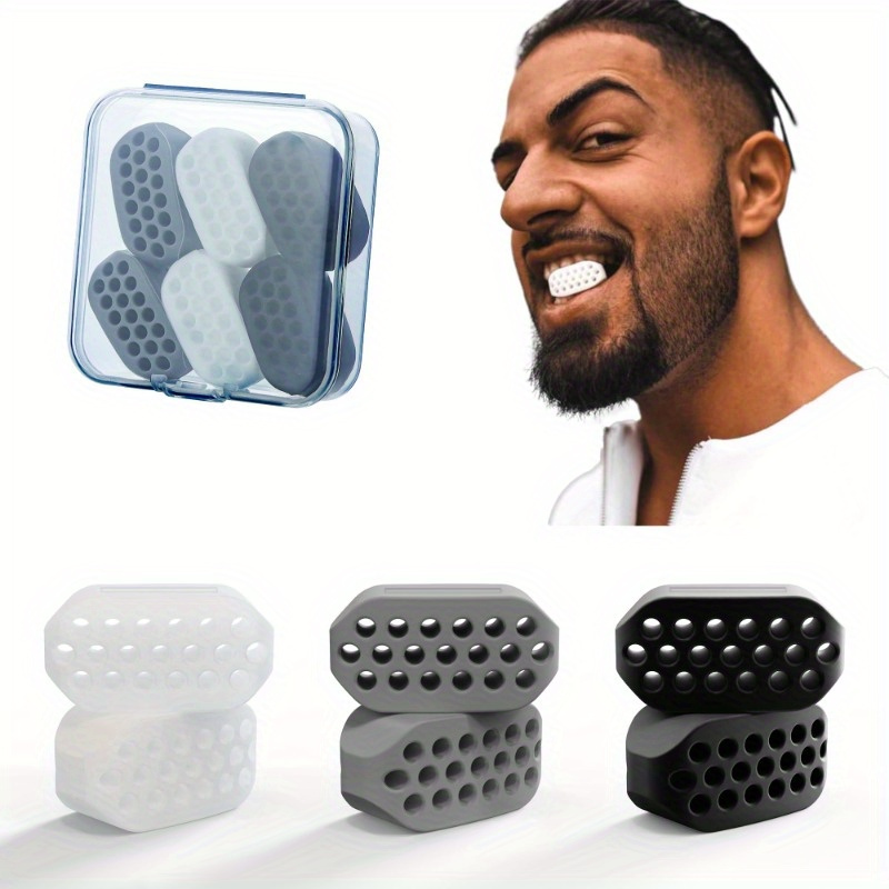 Comprimés d'exercice de la mâchoire en silicone pour hommes et femmes, sans  BPA, entraîneur de la mâchoire, shaper de la mâchoire, gomme, 6 pièces -  AliExpress