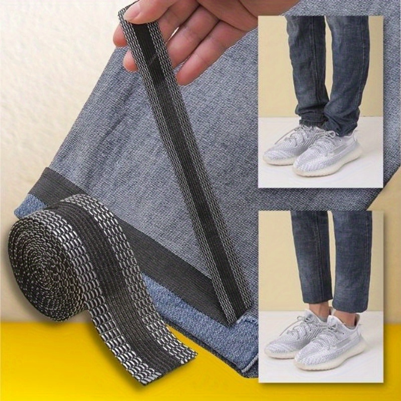 Black Self-Adhesive Pant Mouth Iron-on Hem Clothing Tape for Pants Fabric  Fusing