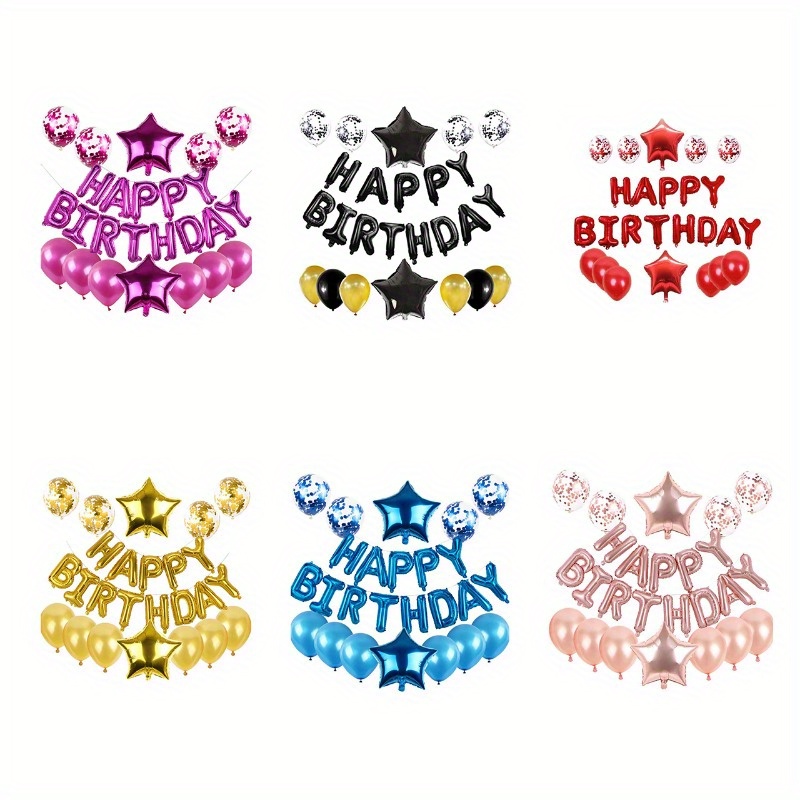 Birthday Party Decorations Happy Birthday Balloons Banner - Temu