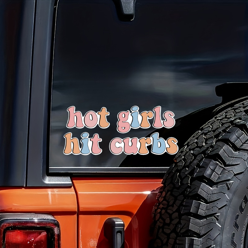 Funny Car Stickers Hot Girls Hit Curbs Bumper Sticker Vinyl - Temu Canada