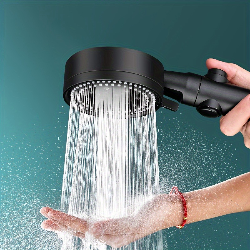 5 funciones Alcachofa de ducha con soporte con 1.5m Manguera , con con  botón , alta presión Alcachofa de ducha Set con Manguera ajustable Soporte, Moda de Mujer