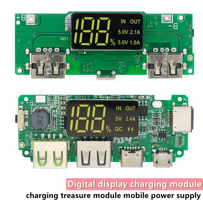 Tzt Ip5328p Dual Usb 18650 Battery Charger Treasure Type-c 3.7v To 5v 9v  12v Step Up Fast Quick Charger Circuit Board Qc2.0 Qc3.0 - Temu Austria
