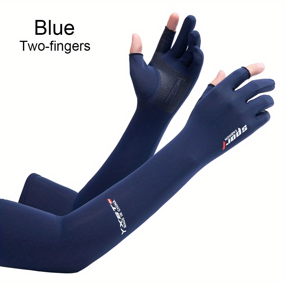UV Protection Cooling Sleeves Half Finger Gloves Arm Sleeves Men