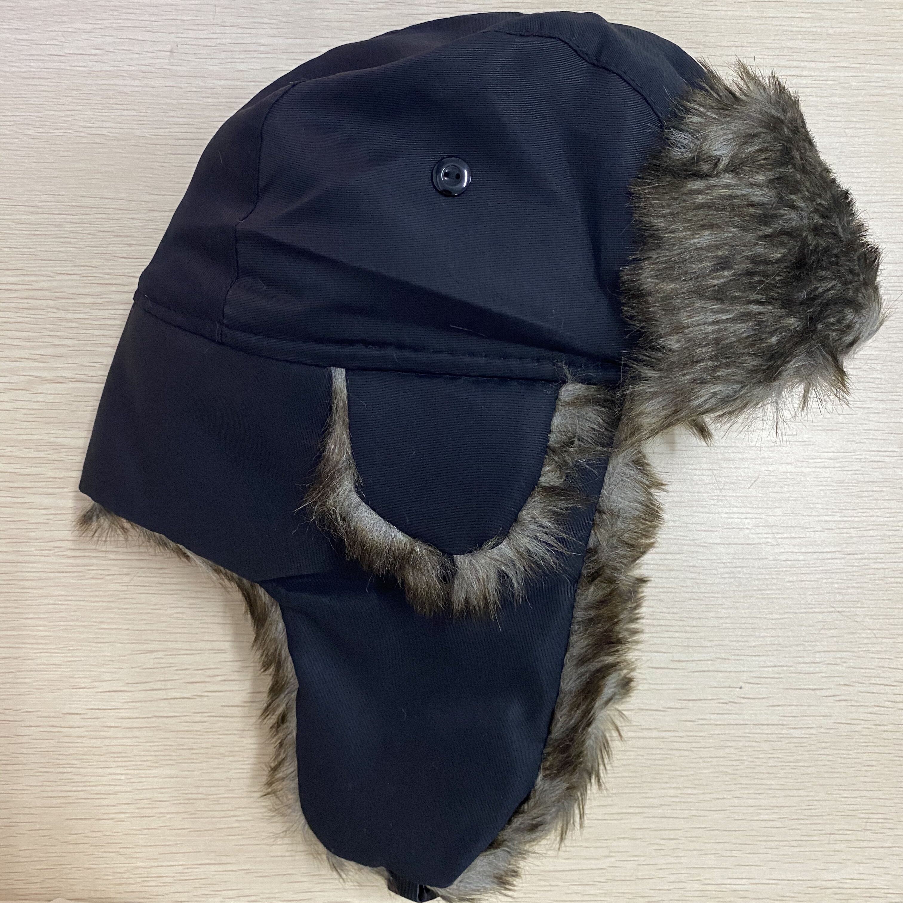 Solid Color Unisex Bomber Hat Winter Faux Fur Fleece Trapper - Temu