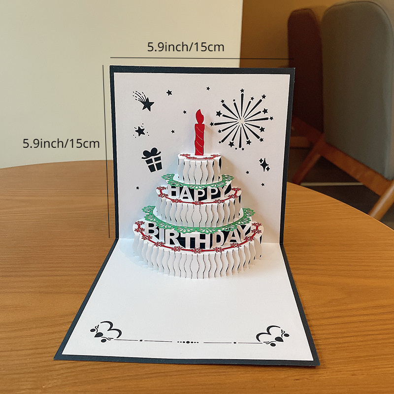 DIY - 3 D Birthday Card, Pop-Up Birthday Card, Special Birthday Card, Easy Cake Card