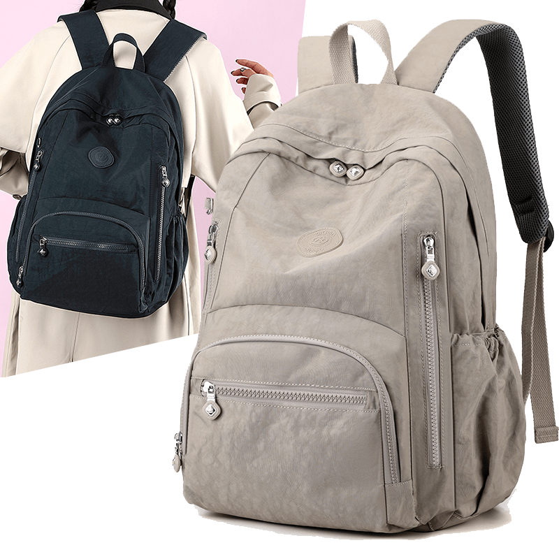 

Simple Oxford Cloth Backpack, Casual Preppy Style Schoolbag, Laptop Daypack For Travel And Work