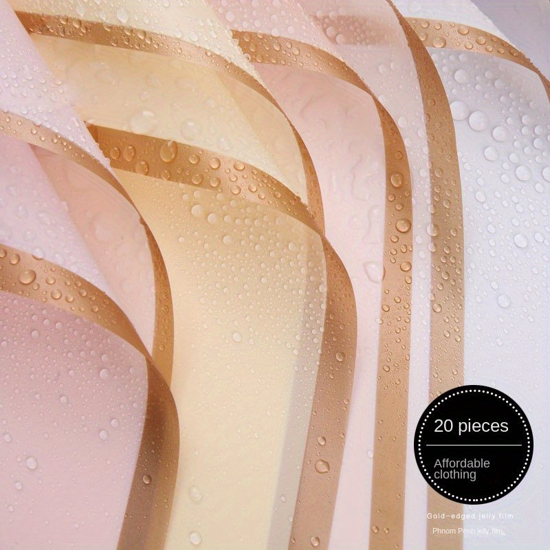 Golden Edge Jelly Film Translucent Mist Paper Waterproof - Temu
