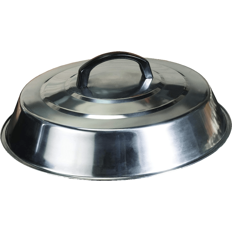 

1pc, 12 Inch Round Basting Cover, Stainless Steel Cheese Melting Dome And Steaming Cover, Best For Use In Flat Top Grill Cooking Indoor Or Outdoor, Griddle Accessories