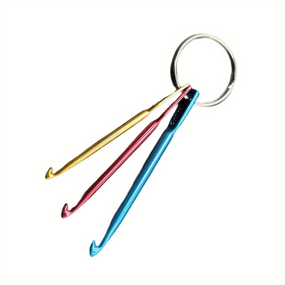 Colorful Aluminum Oxidized Crochet Hook Set Wool Knitting - Temu