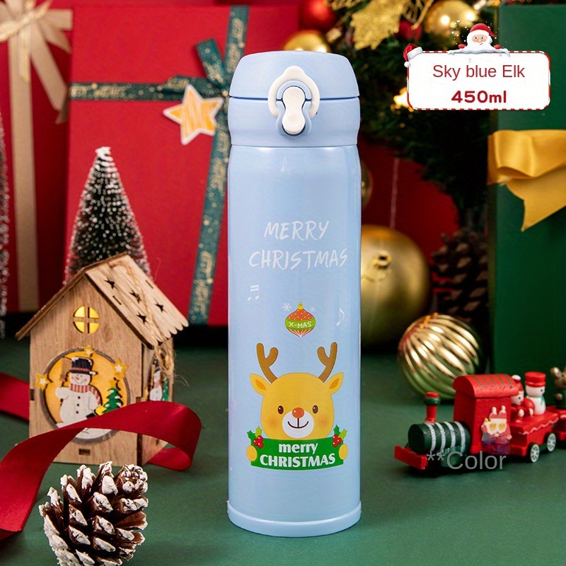 Christmas Vacuum Flask Insulated Water Bottles Travel - Temu