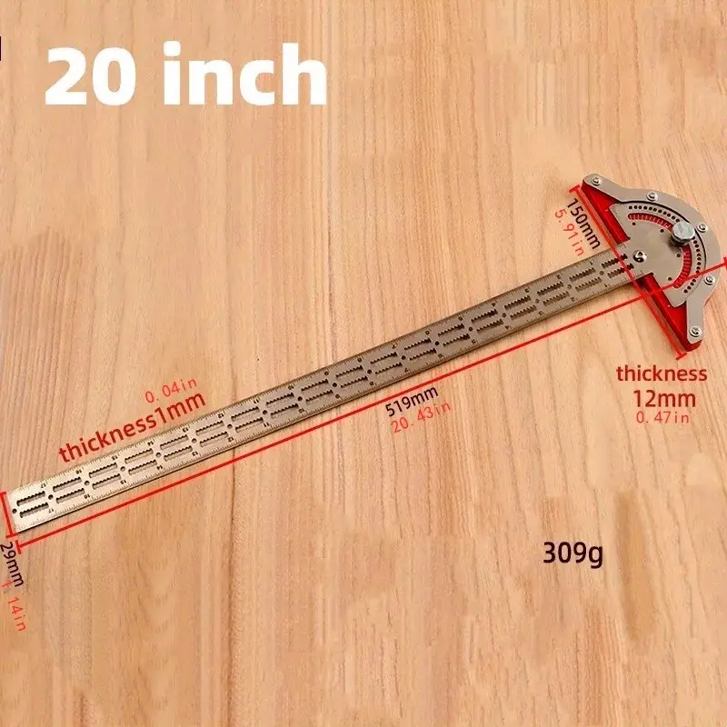 Woodworkers Edge Ruler Stainless Steel Protractor Angle - Temu