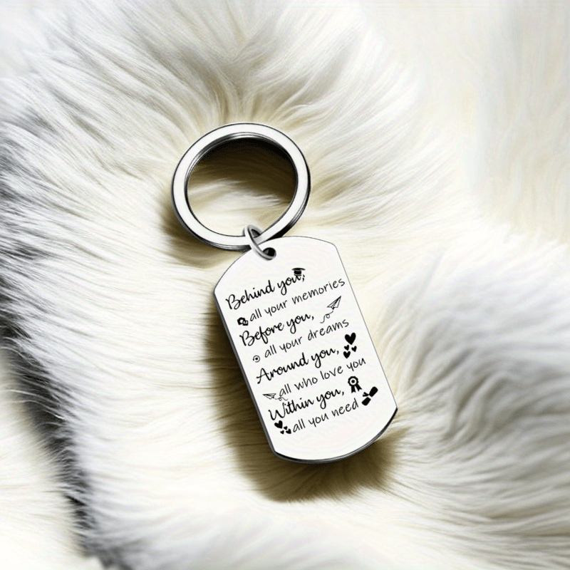 To My Son Keychain Mom To Son Cute Metal Key Chain Ring Necklace Pendant  Graduation Day Birthday Party Gift For Son Teen Boys - Temu