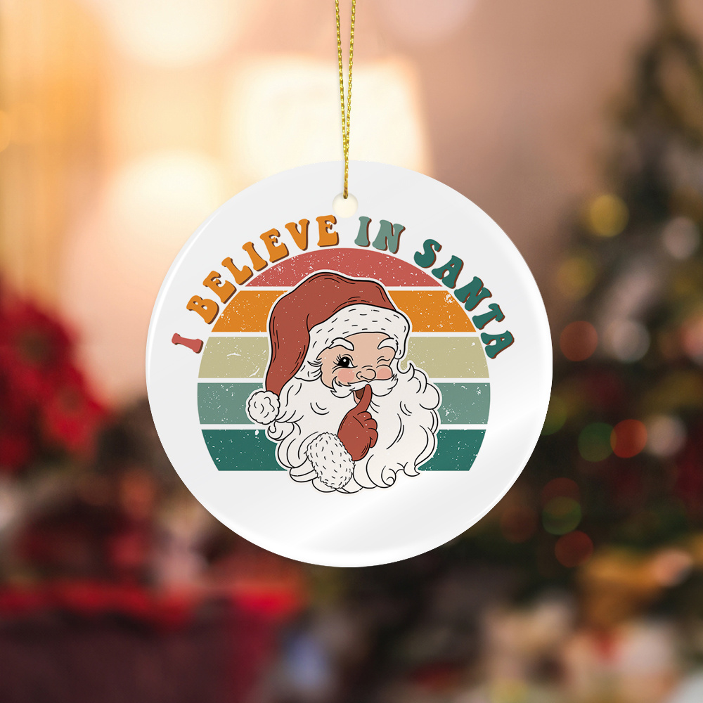 I Believe In Santa Wooden Hanging Sign Wall Art Decoration - Temu