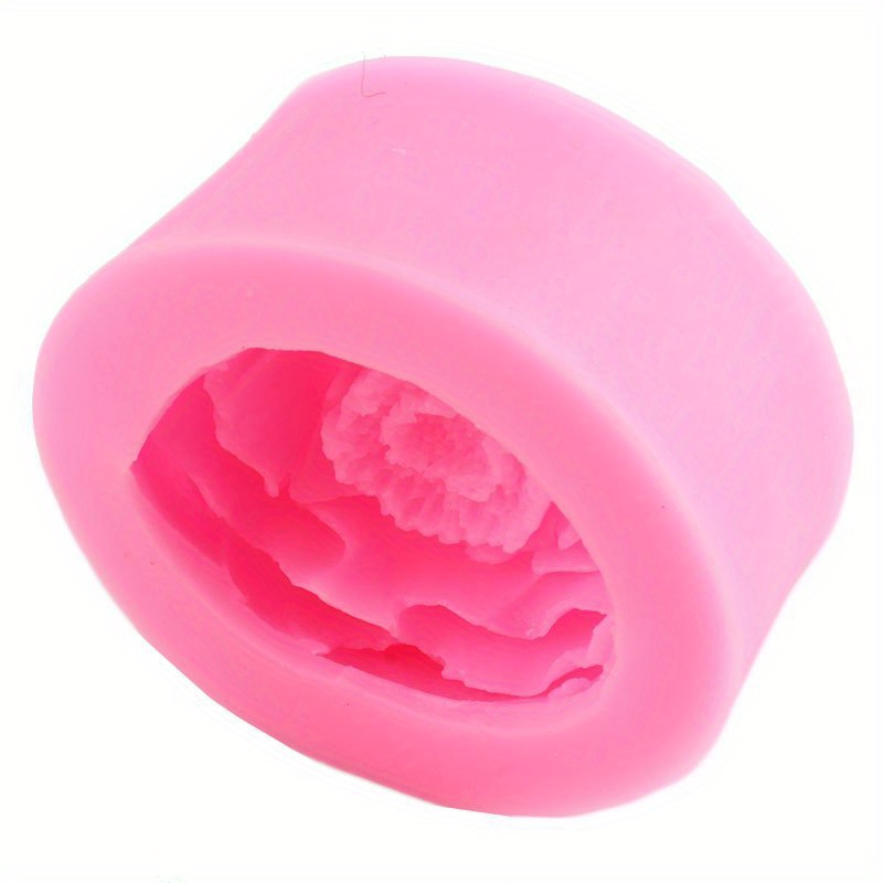 Round Peony Silicone Soap Mold Handmade Soap Lotion Bar - Temu