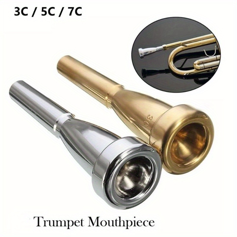 Trumpet Screamer Mouthpiece Trumpet Mouthpiece 5C Silver Plated Trumpet  Mouthpiece Replacement Part Trumpet Accessories Trumpet Mouthpiece For High