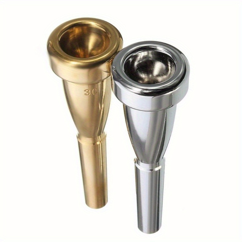 3pcs Trumpet Mounthpiece Set(3c 5c 7c) Gold Plated For Beginner Musical Trumpet  Accessories Or Fing