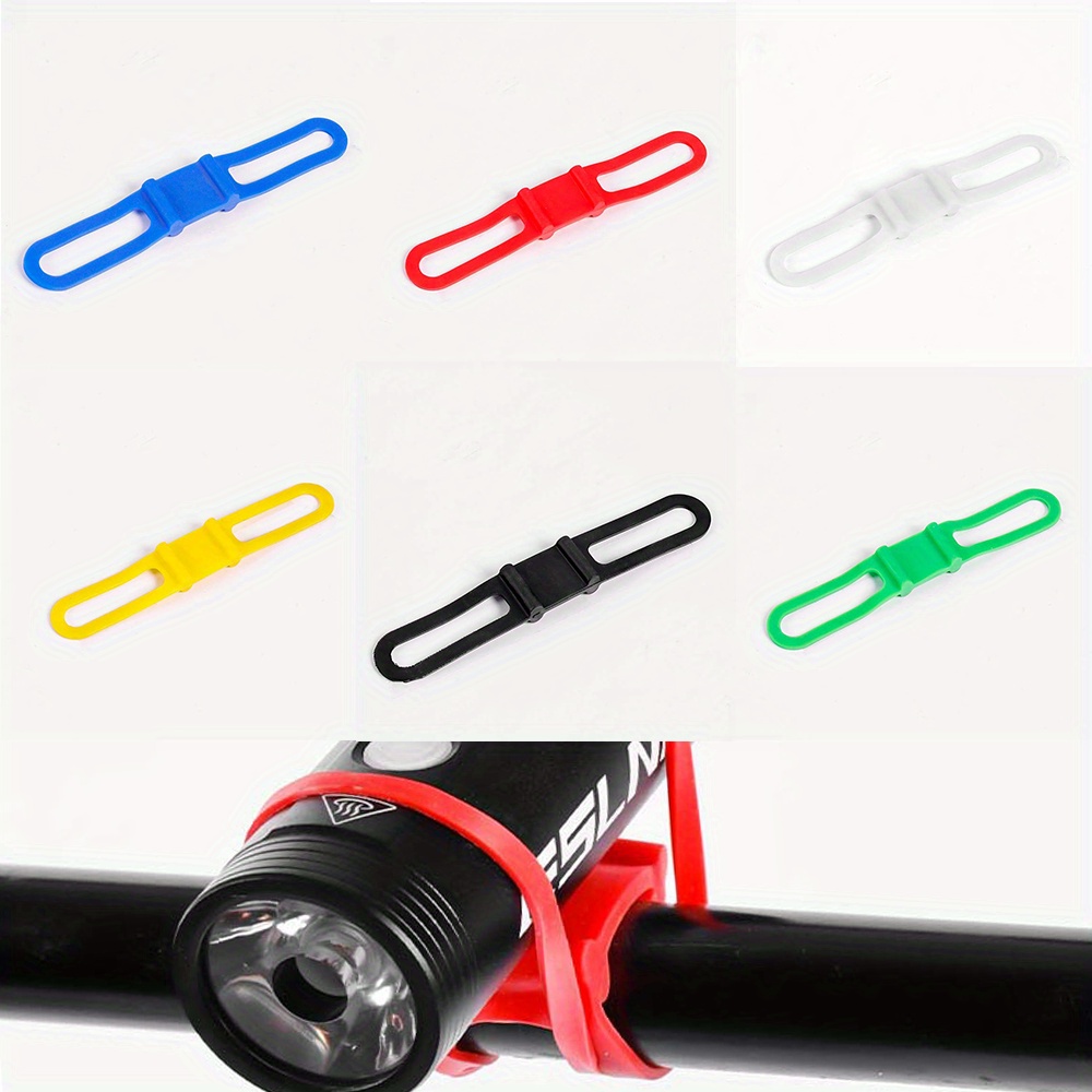 Support de fixation en Silicone pour lampe de poche de vélo, fixation pour  torche de téléphone, sangle d'éclairage, bande élastique pour téléphone  portable - AliExpress