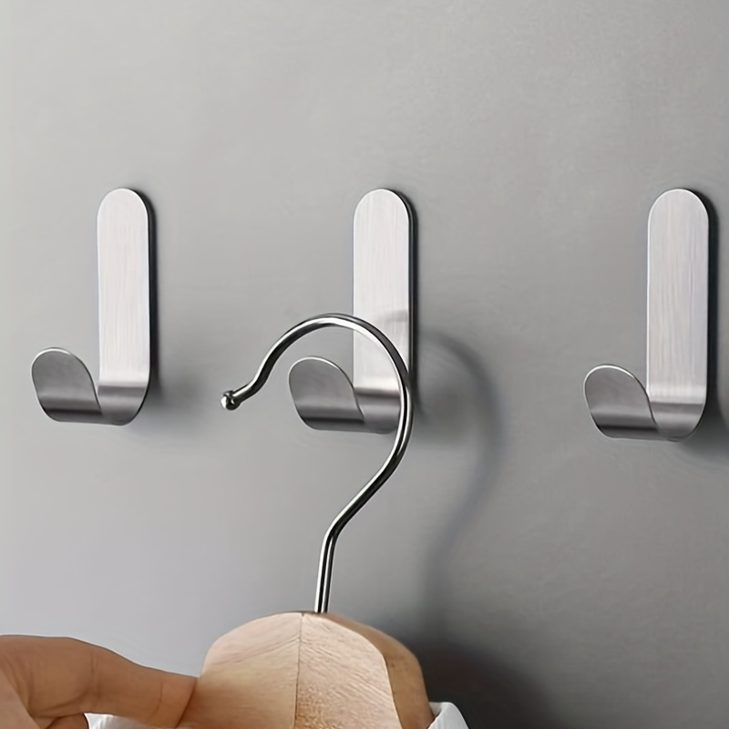 5pcs Strong And Sticky Round Metal Wall Hooks Punch Free And - Temu