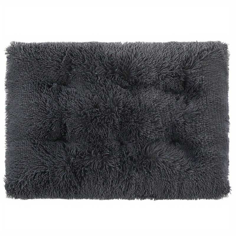 Medium Long Wool Padded Pet Bed Grey