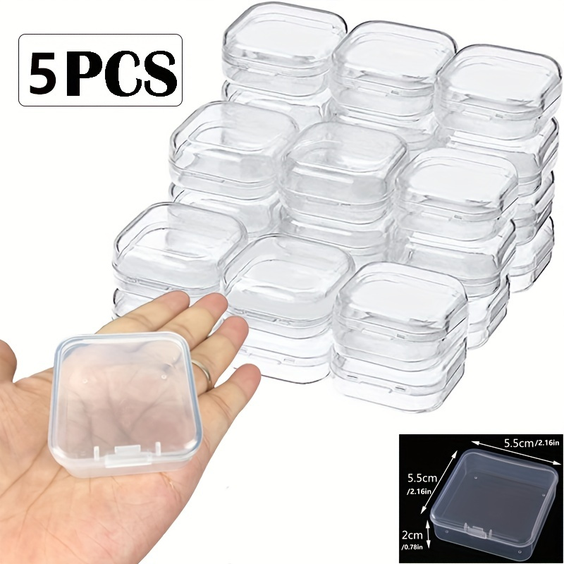 20 Pieces Small Square Storage Containers Screws Sorting Box Finishing  Container Clear Storage Case for Earplugs Beads Jewellery - AliExpress