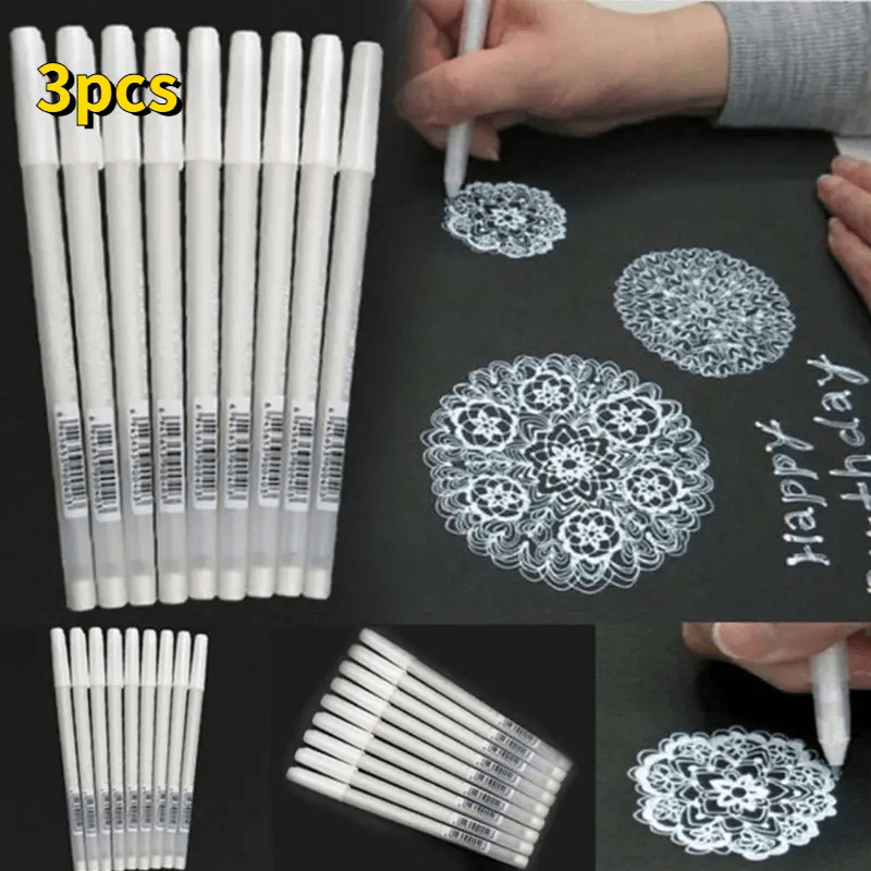 6pcs Marker Highlighter White Markers White Gel Pen For Art Markers Comic  Drawing Supplies