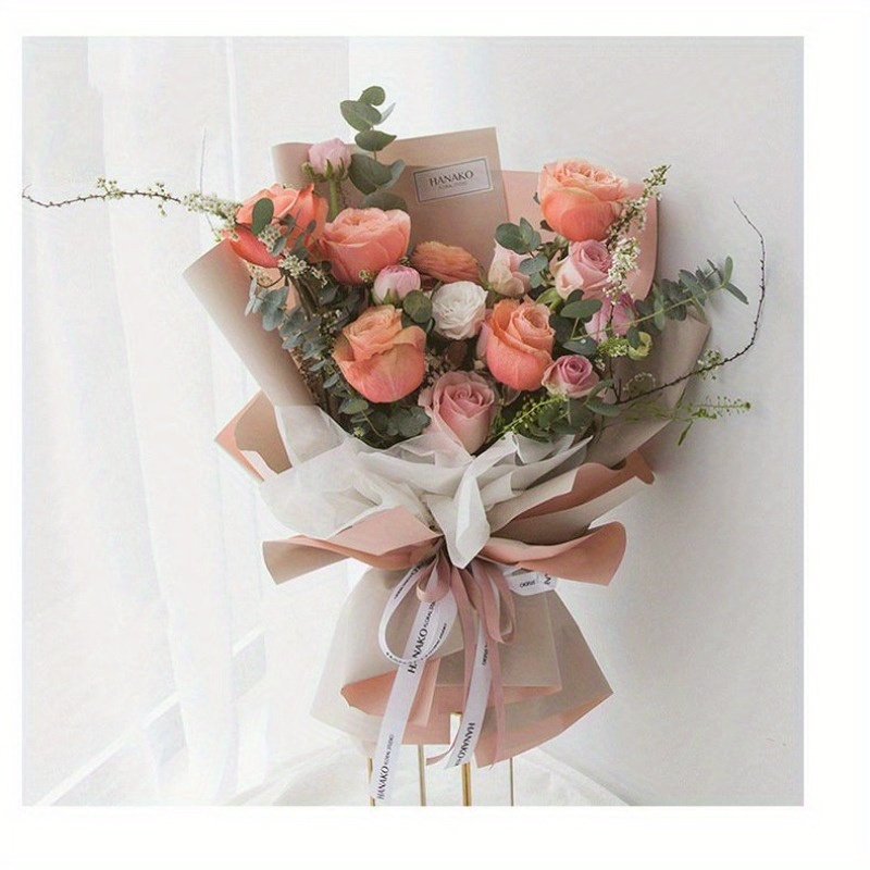 Korean Style Waterproof Colors Flower Wrapping Paper Florist - Temu