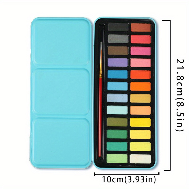 12 Colors Tin Box Solid Watercolor Candy Color Water Color - Temu