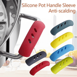2 Pairs Silicone Handles Anti-scalding And Non-slip Silicone Lid Pot Handles Insulation Glove Clips For Commercial, Kitchen Accessories Tools