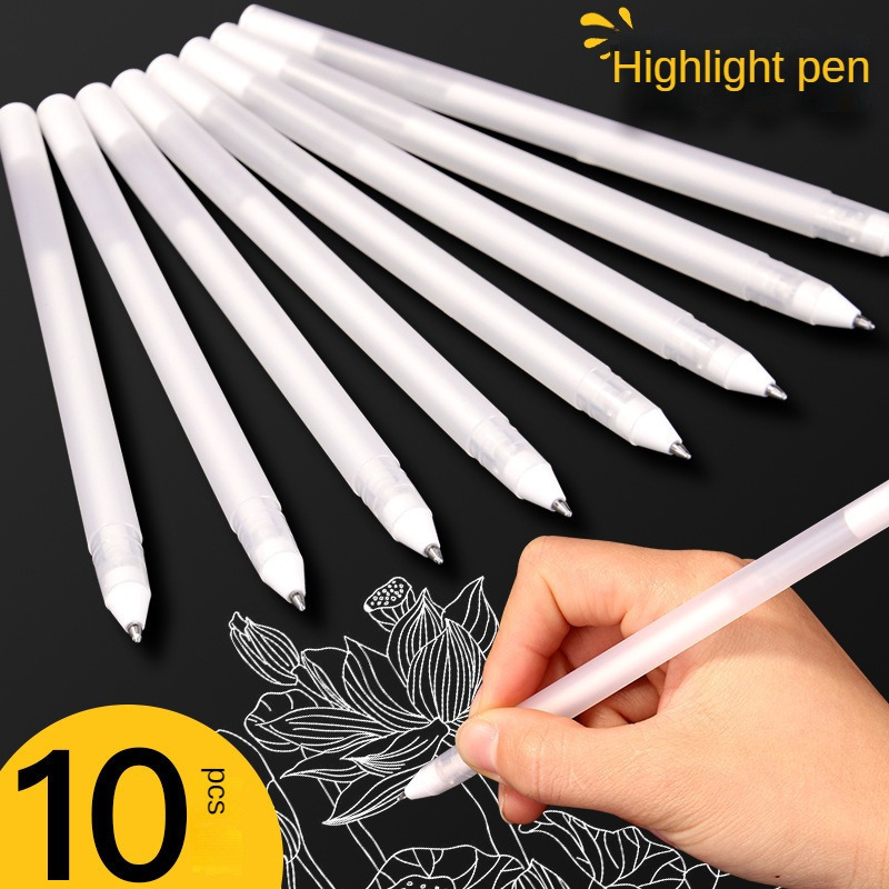 Highlighter, Hand-painted Highlighter White Pen, Art Supplies