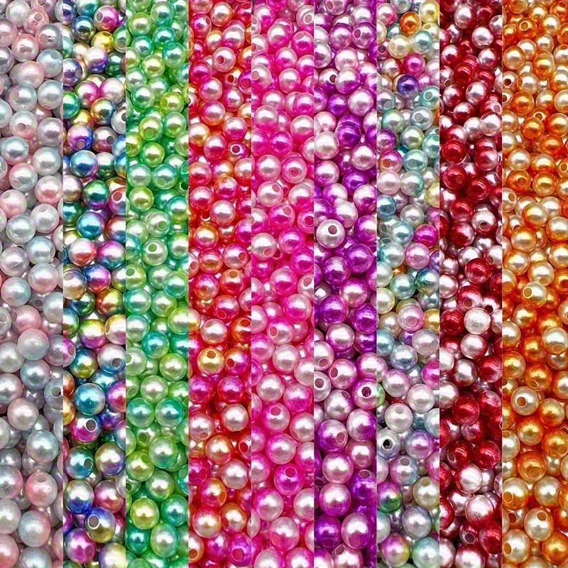 Perles Rondes En Acrylique, Perles Colorées En Vrac Petit Trou Robuste Et  Durable Pour La Fabrication De Bijoux à Bricoler Soi-même 