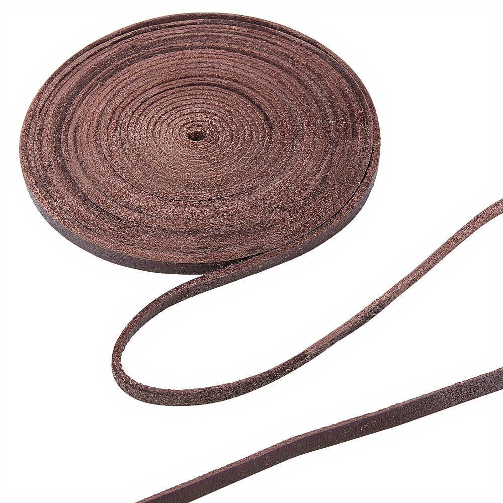 5.5yds Flat Genuine Leather Cord String Leather Craft Lace - Temu