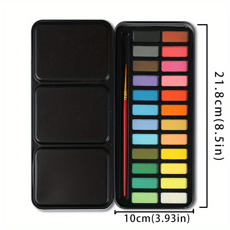 Watercolor Paint Palette 10 Wells Rectangle Artist Paint - Temu