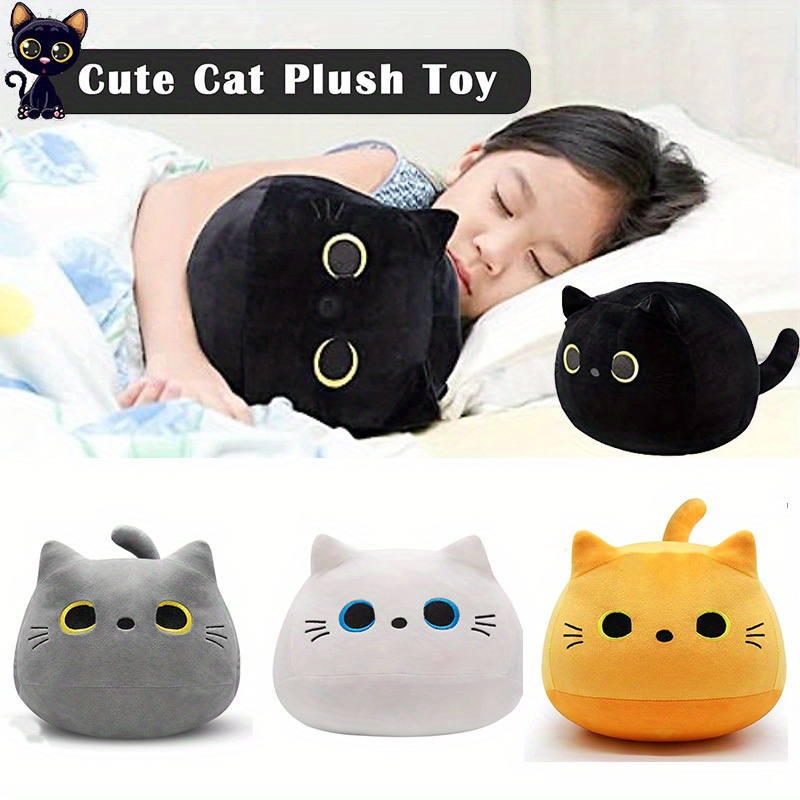 Cat Plush Body Pillow Cuddle Cartoon Stuffed Animals Kitten - Temu